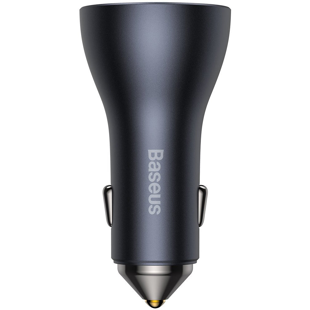 Auto punjač Baseus Golden Contactor Pro, 65W, 3A, 1 x USB-A - 2 x USB-C, Sivi CGJP010013