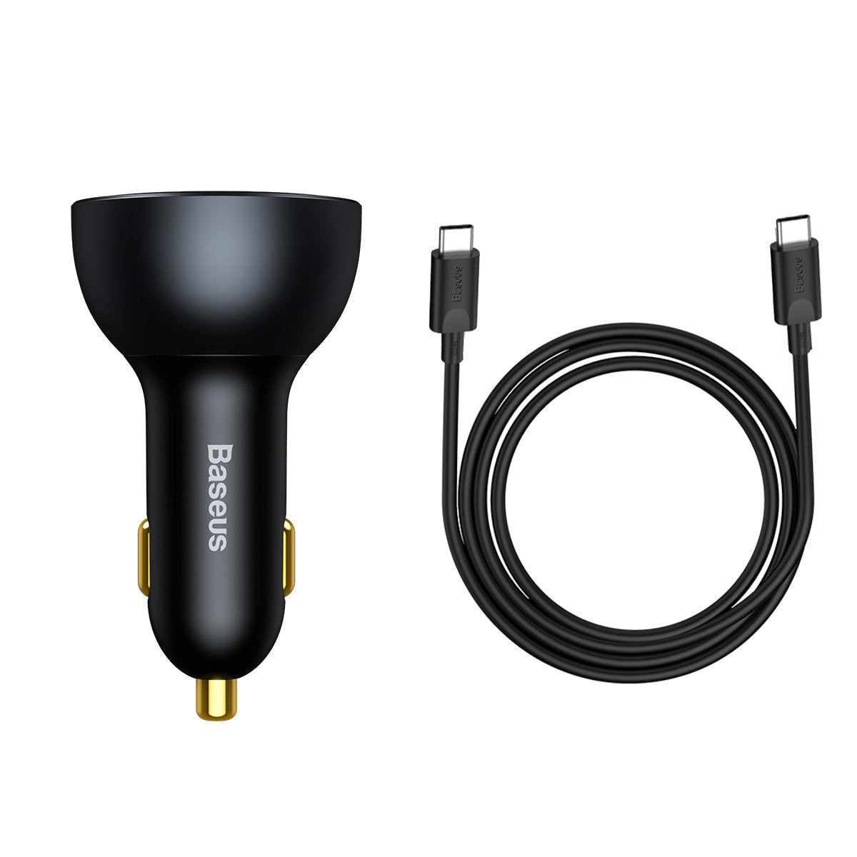 Auto punjač sa USB-C kablom Baseus Qualcomm, 160W, 3A, 1 x USB-A - 2 x USB-C, Sivi TZCCZM-0G