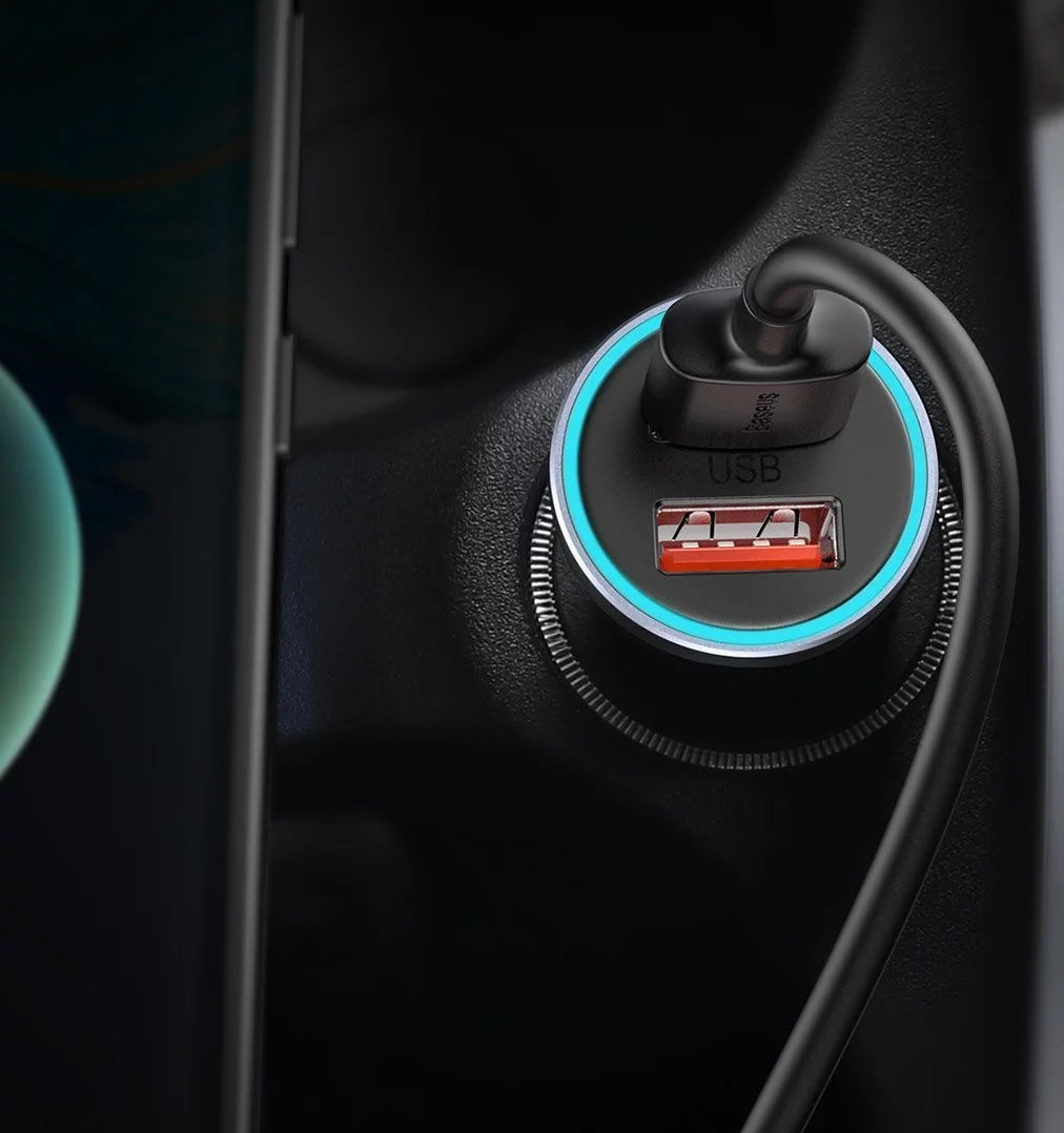 Auto punjač Baseus Golden Contactor Pro Dual, 40W, 3A, 2 x USB-A, Sivi CCJD-A0G