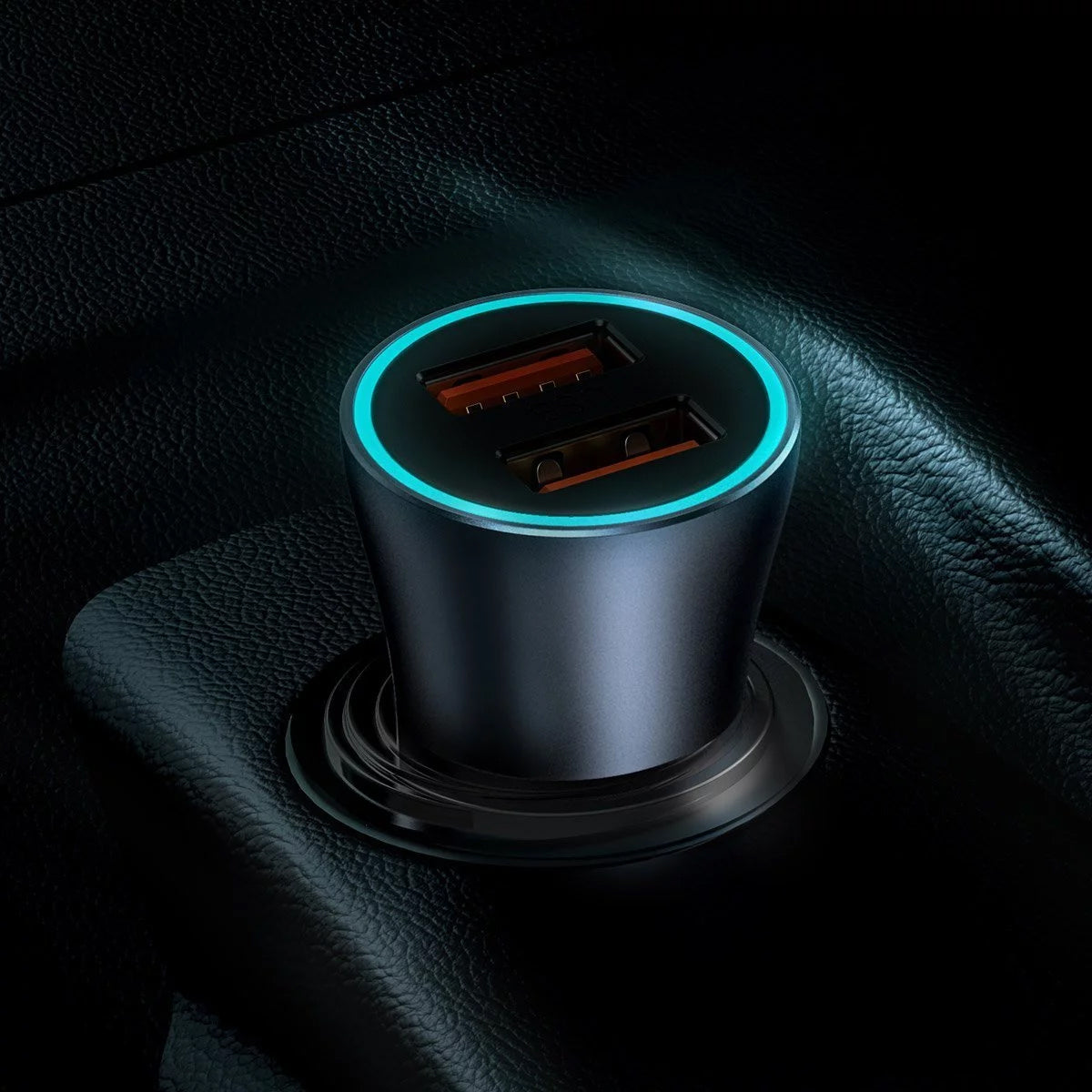 Auto punjač Baseus Golden Contactor Pro Dual, 40W, 3A, 2 x USB-A, Sivi CCJD-A0G