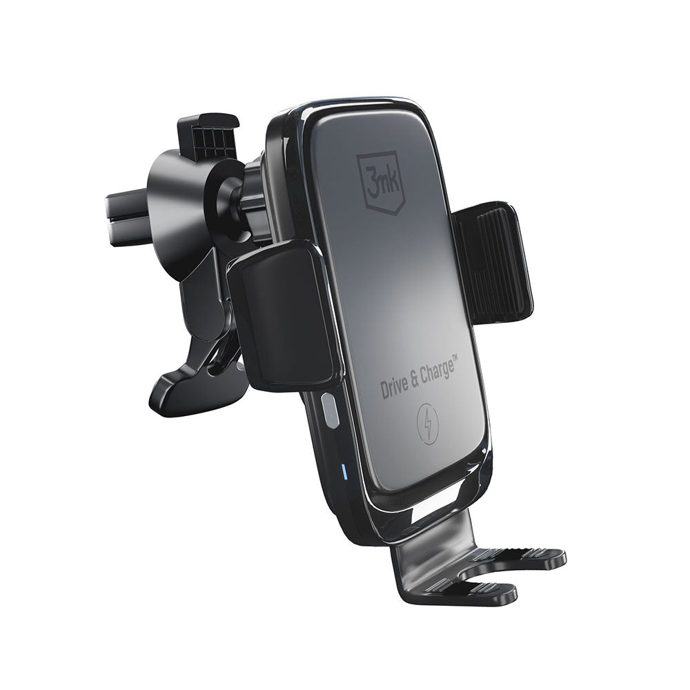 Auto punjač Wireless 3MK Drive&Charge, 15W, 1.67A, Crni