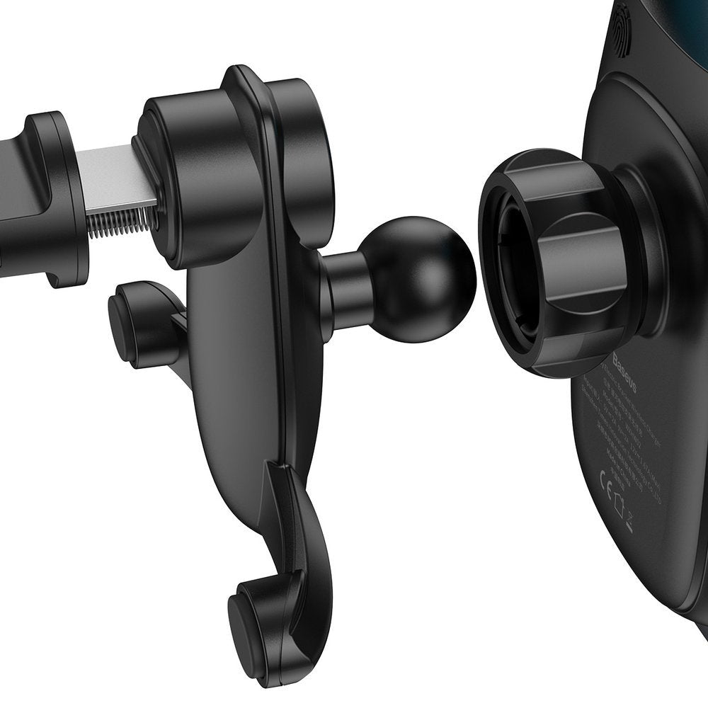 Auto punjač Baseus Milky Way serija, bežični, 15W, 1.67A, crni WXHW02-01