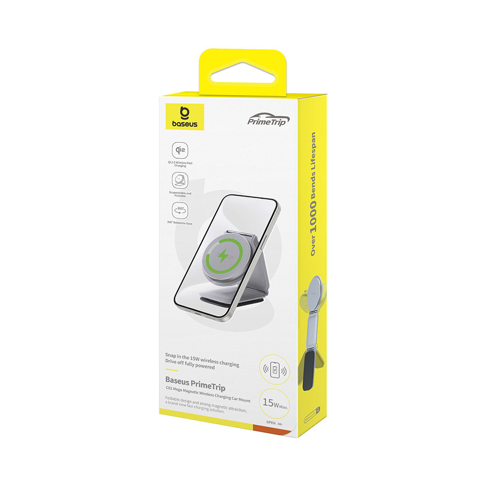 Incarcator Auto Wireless Baseus PrimeTrip C02, 15W, 1.67A, Sivi C40169003831-00