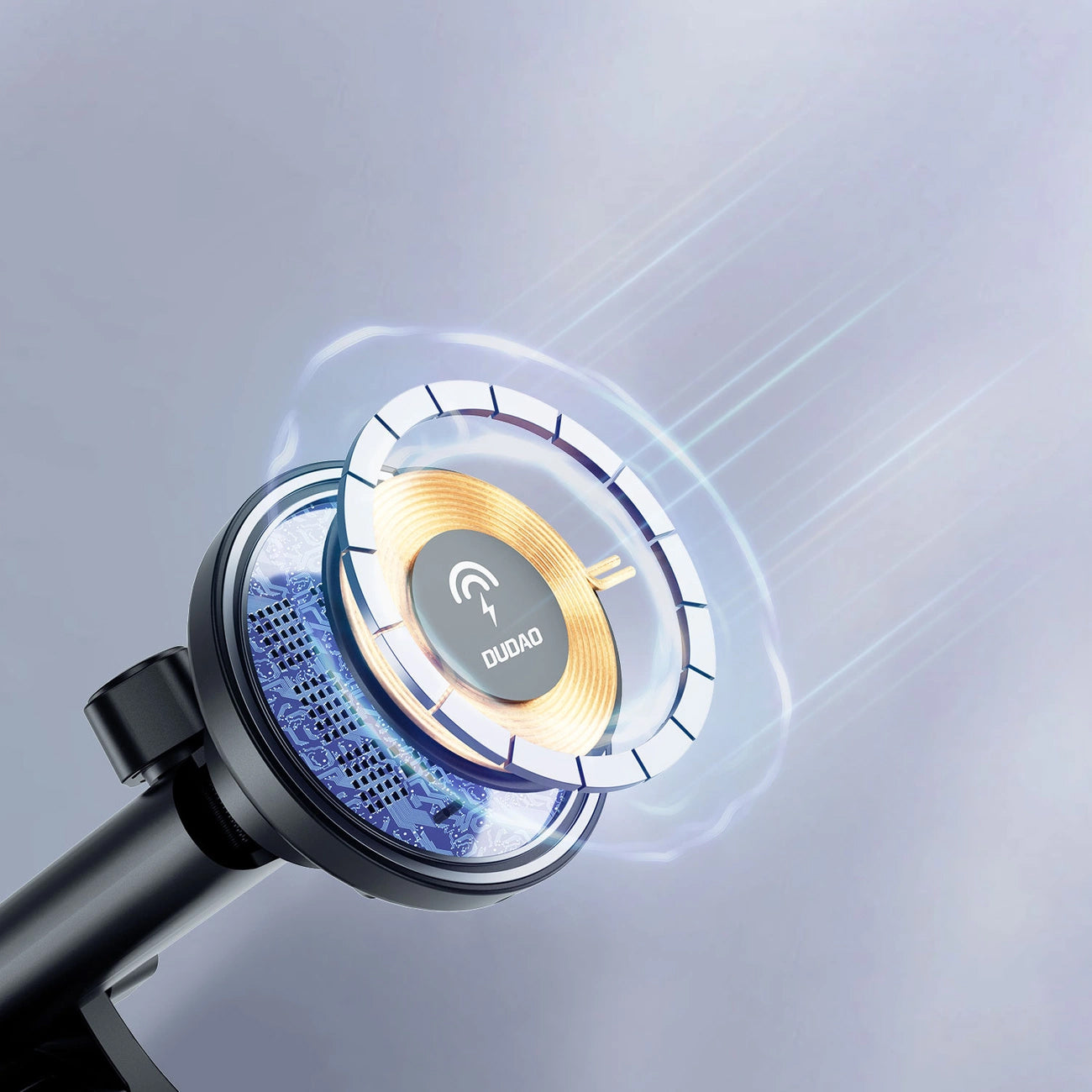 Auto punjač bez kablova Dudao F12MAX+, 15W, 1.67A, Crni