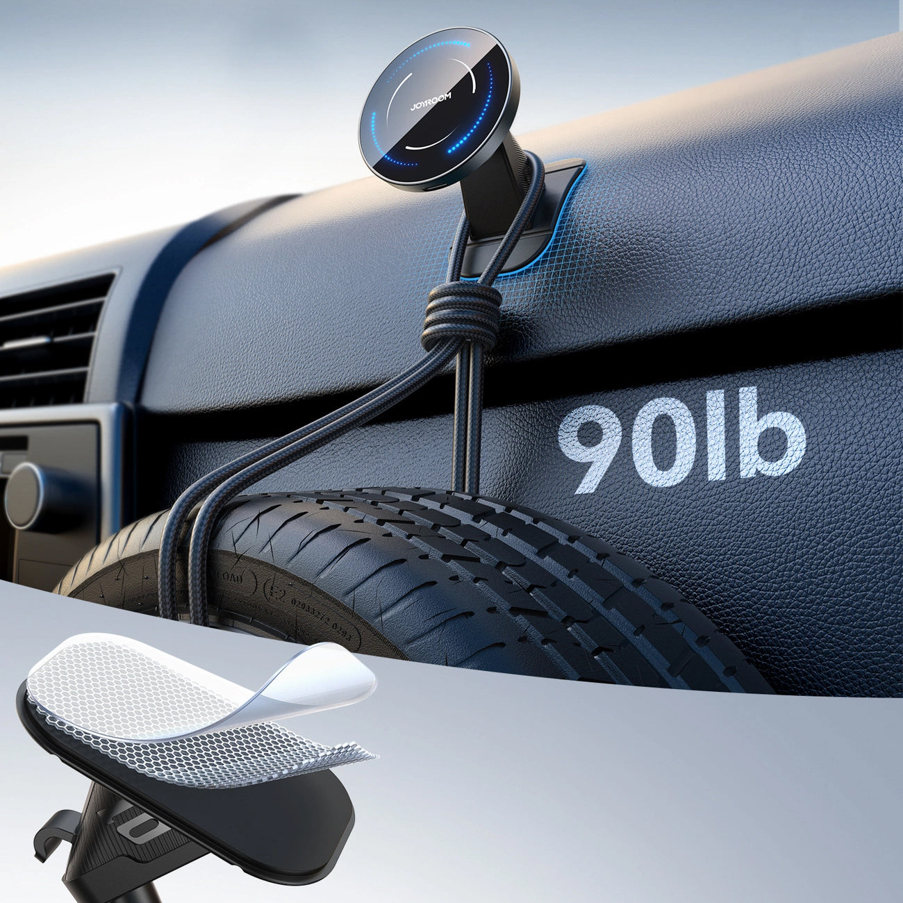 Bežični auto punjač Joyroom JR-ZS502, 15W, 1.67A, Crni