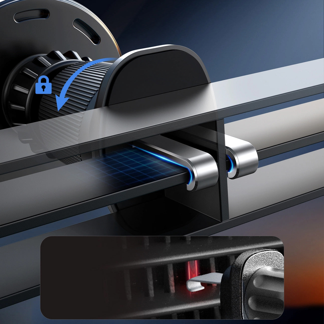 Bežični auto punjač Joyroom JR-ZS502, 15W, 1.67A, Crni