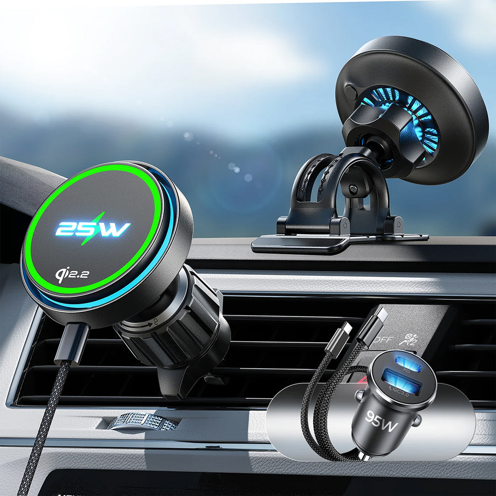 Bežični auto punjač Lisen W116, 25W, Crni YL0225060018