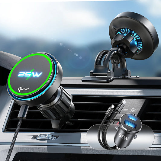 Bežični auto punjač Lisen W116, 25W, Crni YL0225060018