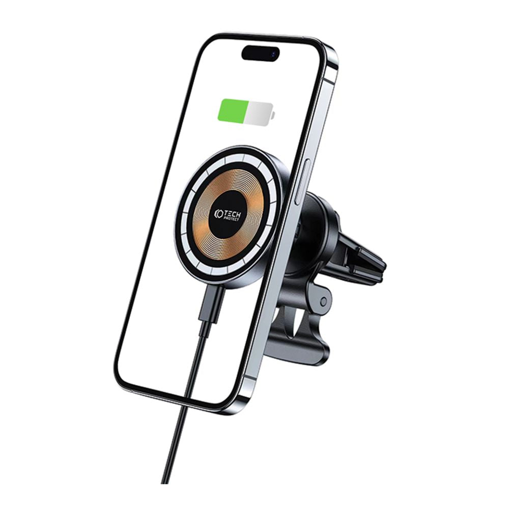 Auto punjač Tech-Protect V5, bežični, 15W, 1.67A, crni