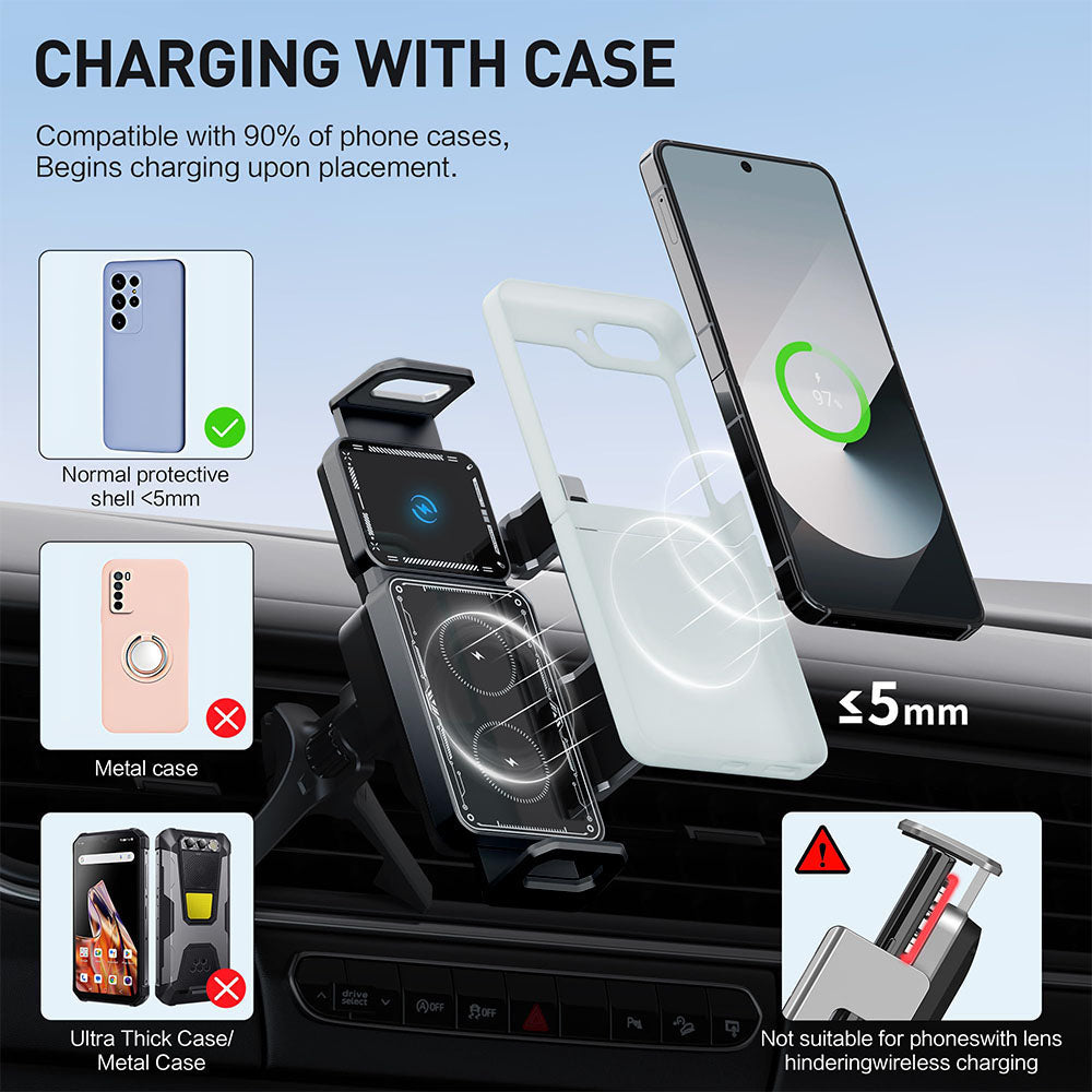 Auto punjač Techsuit SW1 ModoDock, 15W, 1.67A, Crni