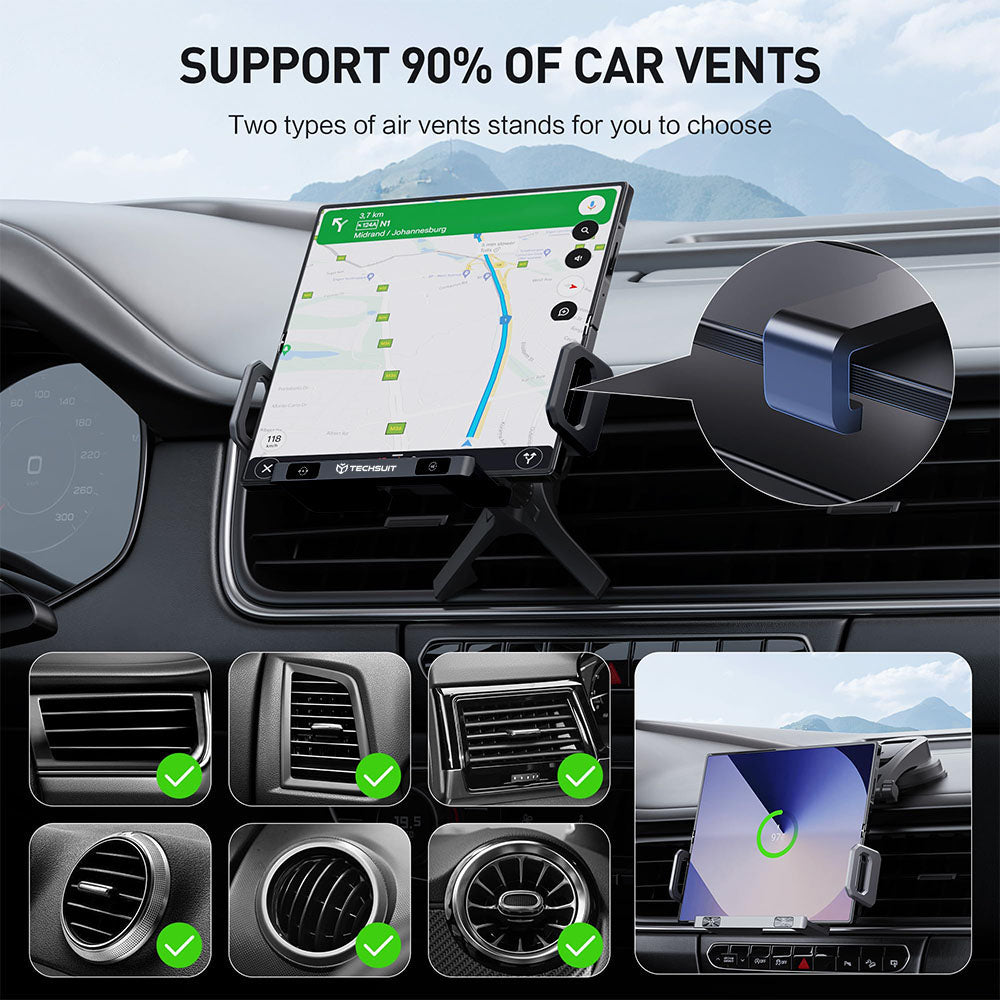 Auto punjač Techsuit SW1 ModoDock, 15W, 1.67A, Crni