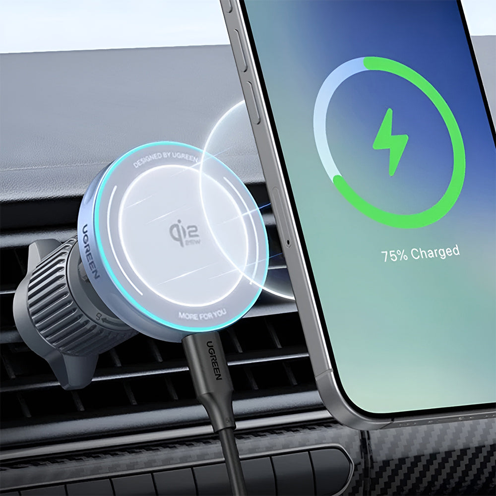 Incarcator Auto Wireless UGREEN W758, 25W, 1.67A, Plavi