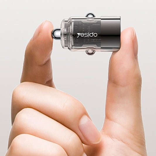 Auto punjač Yesido Y67, 45W, 3A, 1 x USB-C, Crni