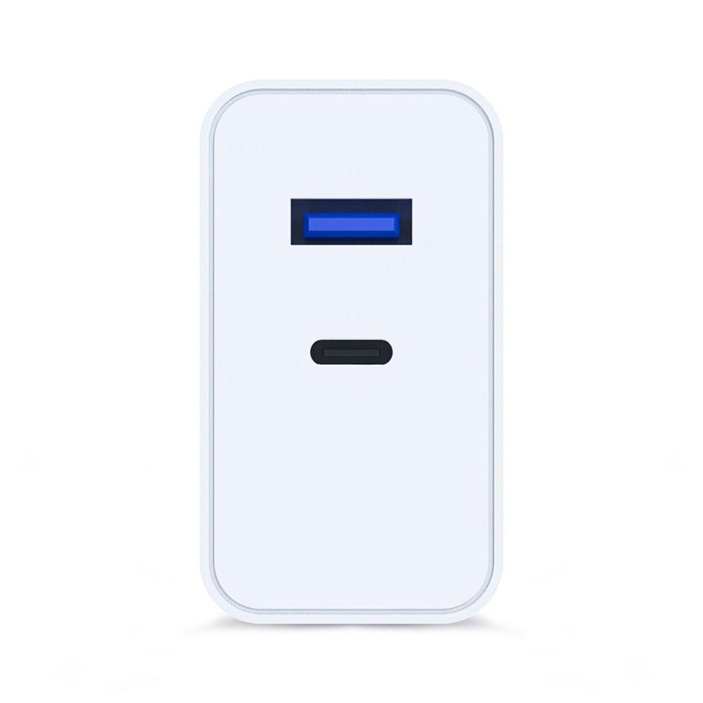 Punjač za mrežu 3MK FlowPower, 45W, 1 x USB-A - 1 x USB-C, Bela