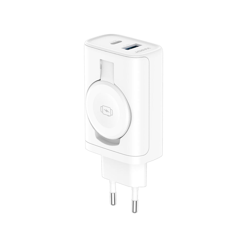 Punjač mreže 3MK Hardy 2in1, 33W, 3A, 1 x USB-A - 1 x USB-C, Beli