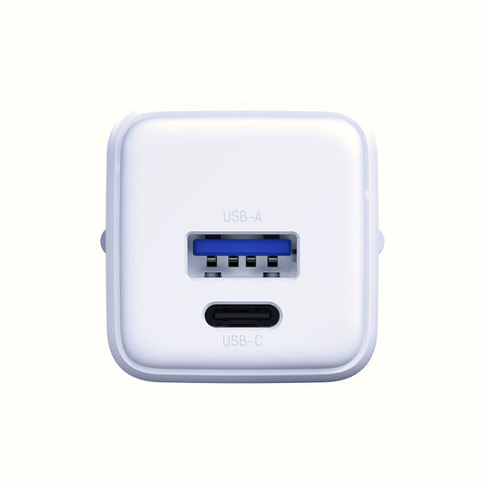 Punjač mreže 3MK Hyper, 20W, 3A, 1 x USB-A - 1 x USB-C, Beli