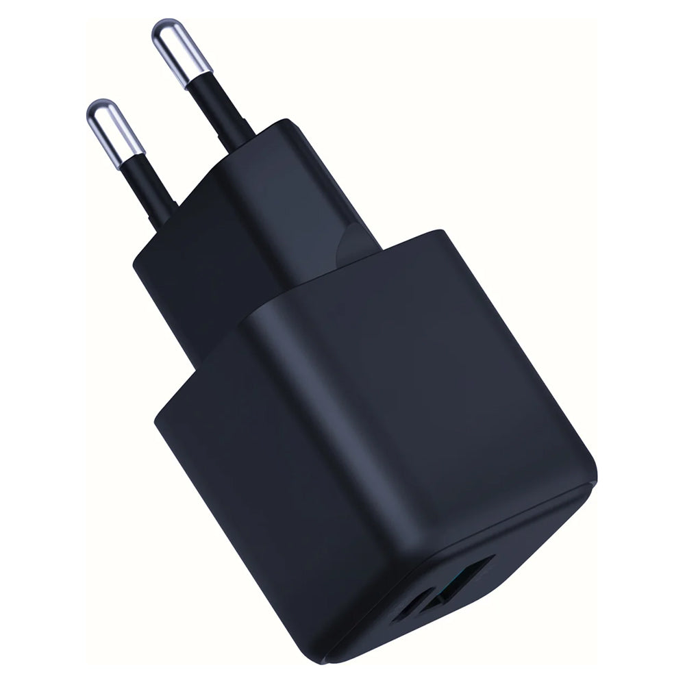 Punjač mreže 3MK Hyper, 20W, 3A, 1 x USB-A - 1 x USB-C, Crni