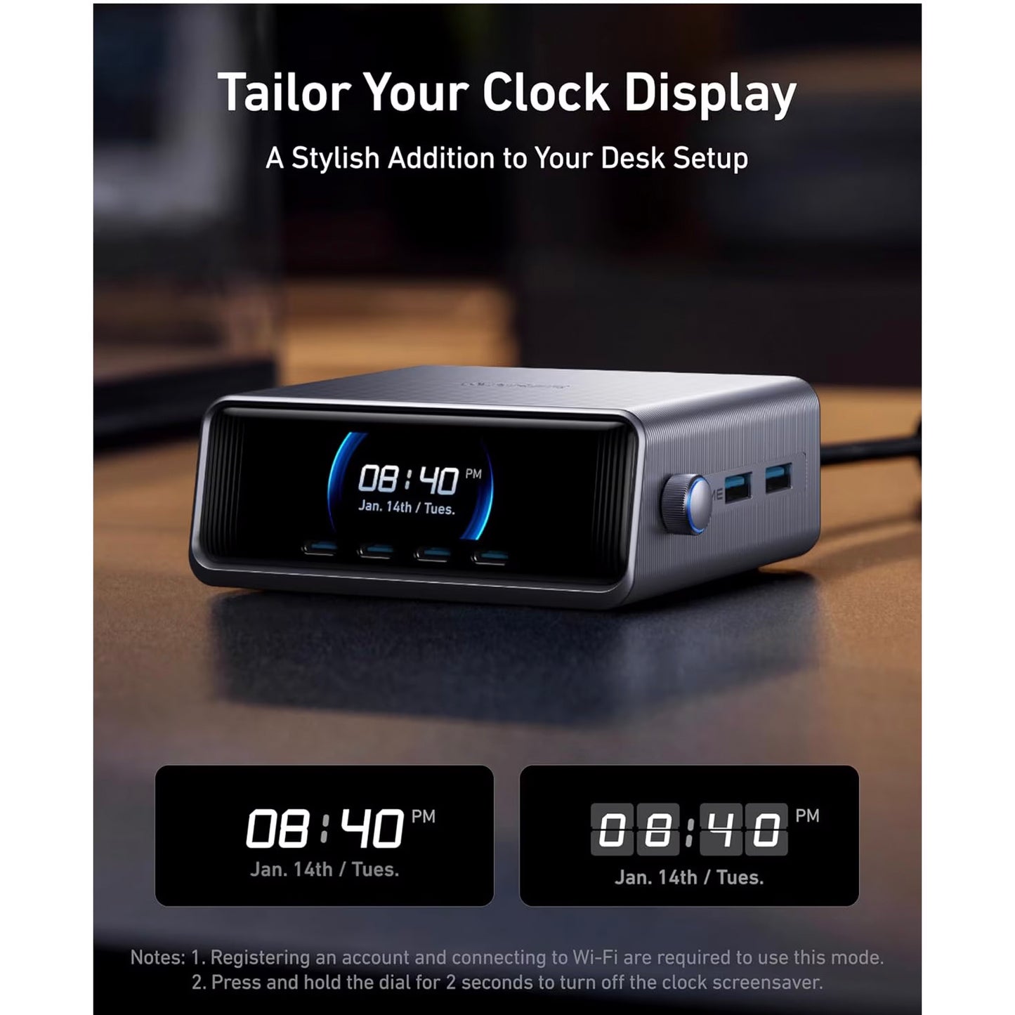 Punjač Stanica Anker Prime, 250W, 2 x USB-A - 4 x USB-C, Crna A2345341