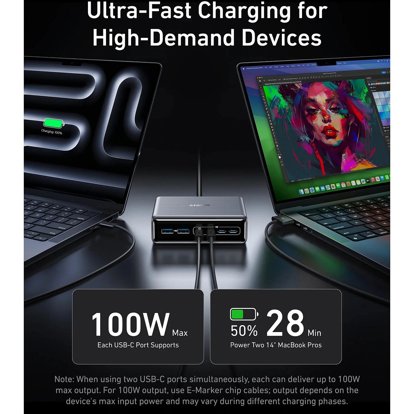 Punjač Stanica Anker Prime, 200W, 3A, 2 x USB-A - 4 x USB-C, Crni A2683341