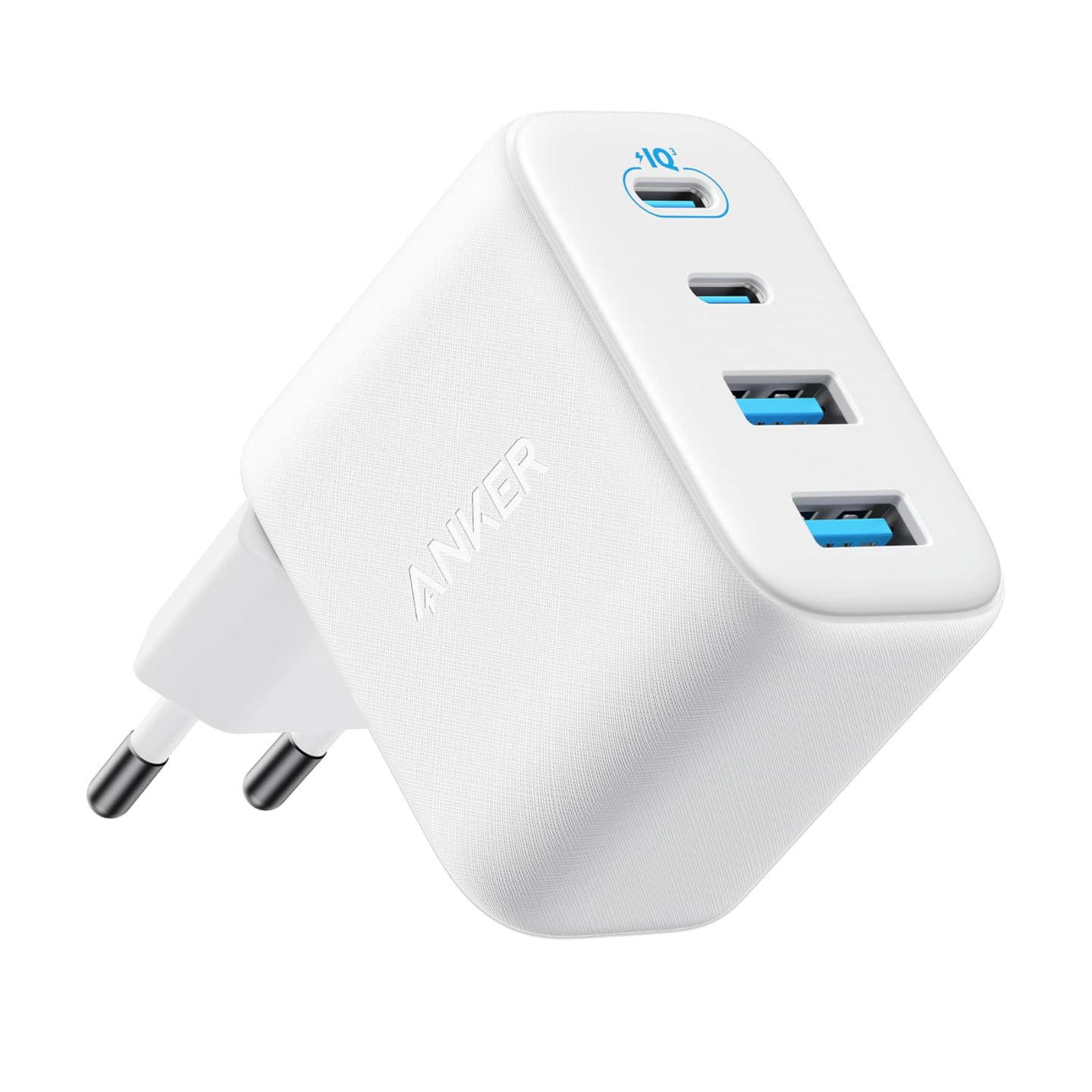 Punjač za mrežu Anker Zolo, 50W, 3A, 2 x USB-A - 2 x USB-C, Bela A121EG21