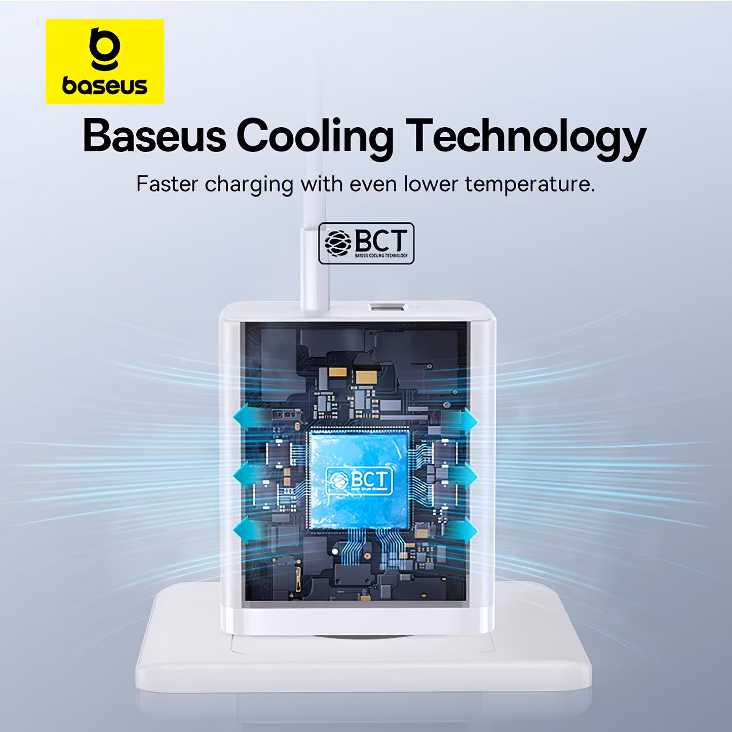 Punjač Baseus Cube, 30W, 2.4A, 1 x USB-A - 1 x USB-C, Beli P10111404213-00