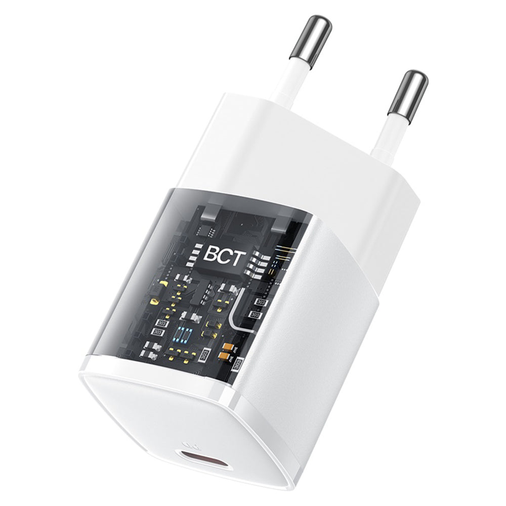 Punjač mreže Baseus Cube Pro, 30W, 3A, 1 x USB-C, Beli CCXF000302