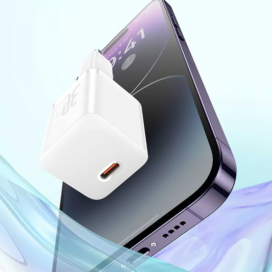 Punjač Baseus GaN Mini 1C, 30W, 3A, 1 x USB-C, Beli CCGN070502