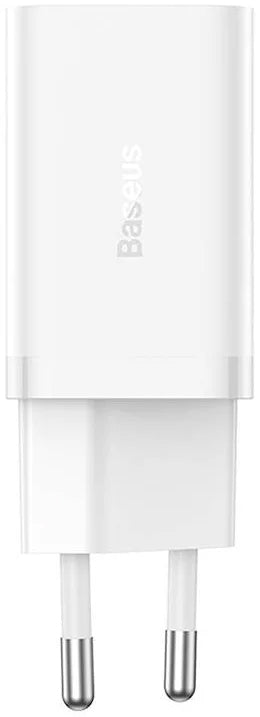 Punjač mreže Baseus GaN5 Pro, 40W, 3A, 2 x USB-C, Beli CCGP180102