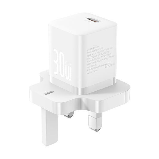 Punjač mreže Baseus GaN5 UK, 30W, 3A, 1 x USB-C, Beli P10110906213-00