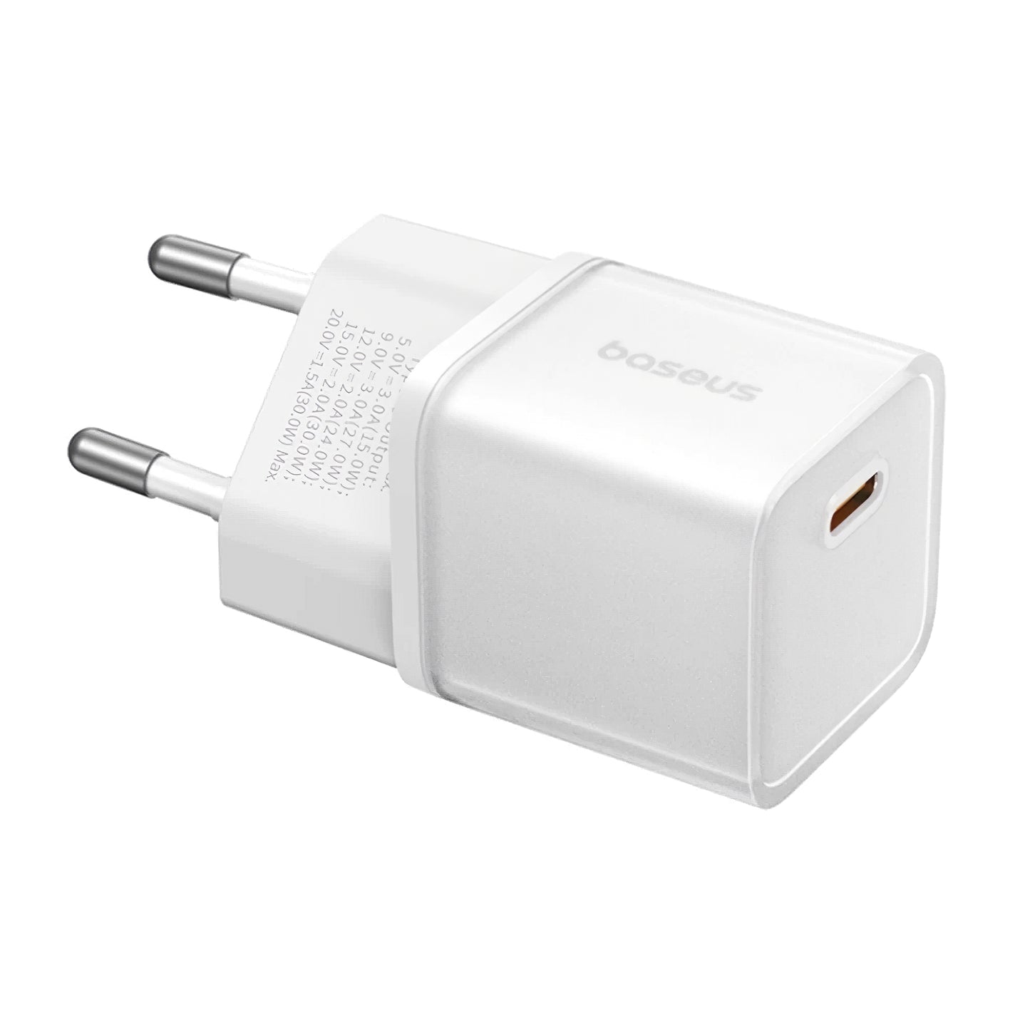 Punjač Baseus GaN5S, 20W, 3A, 1 x USB-C, Beli P10162503213-00