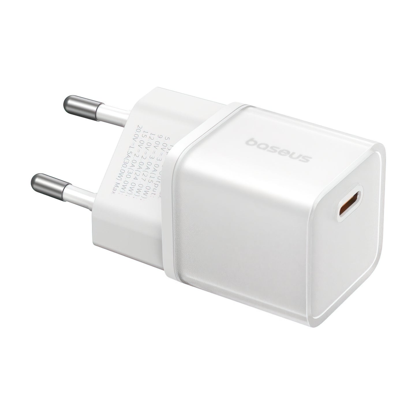 Punjač mreže Baseus GaN5S, 30W, 3A, 1 x USB-C, Beli P10162504213-00
