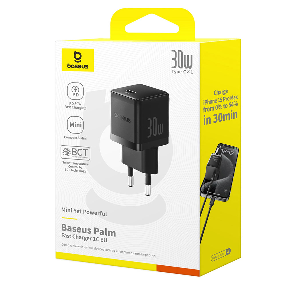 Punjač Baseus Palm, 30W, 3A, 1 x USB-C, Crni P10111605113-00