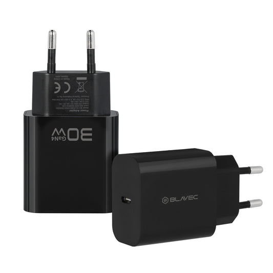 Mrežni punjač Blavec BC-14, 30 W, 3 A, 1 x USB-C, crni