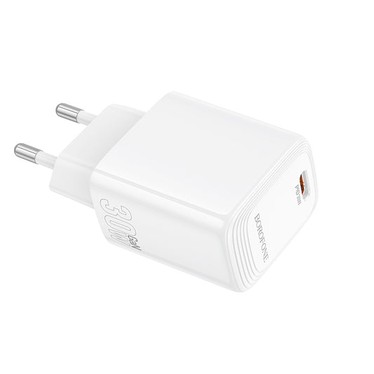 Punjač mreže Borofone BN28 Fuente, 30W, 3A, 1 x USB-C, Beli