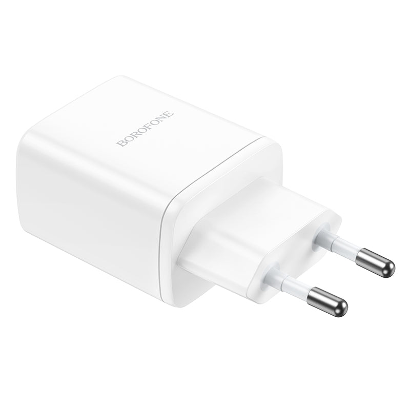 Punjač za mrežu Borofone BN9, 35W, 3A, 2 x USB-C, Beli