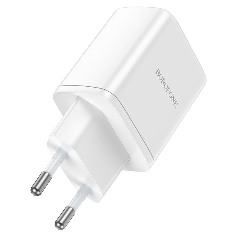 Punjač za mrežu Borofone BN9, 35W, 3A, 2 x USB-C, Beli