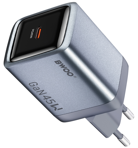 Punjač za mrežu BWOO BO-CDA238, 45W, 3A, 1 x USB-C, Siva