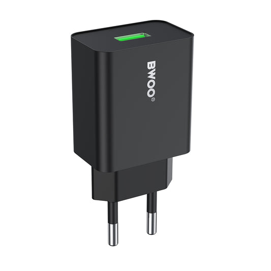 Punjač mreže BWOO CDA249, 12W, 2.4A, 1 x USB-A, Crni