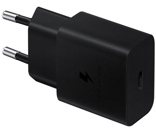 Punjač za mrežu sa USB-C kablom Samsung, 15W, 2A, 1 x USB-C, Crni EP-T1510XBEGEU