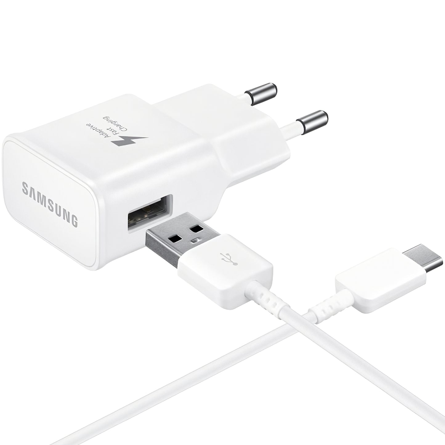 Punjač za mrežu sa USB-C kablom Samsung EP-TA200W + DG970BWE, 15W, 2A, 1 x USB-A, Beli GP-PTU020SOBWQ