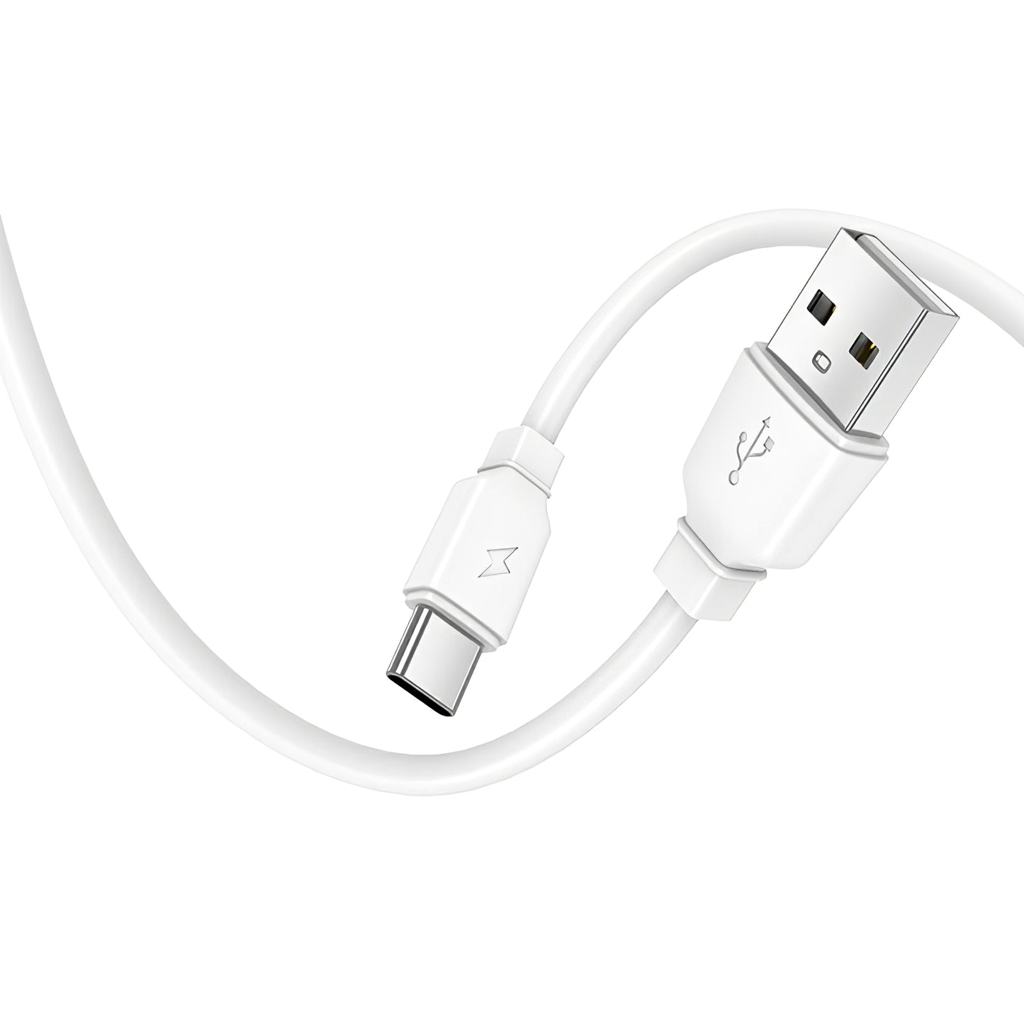 Punjač za mrežu sa USB-C kablom Prestico F7S, 12W, 2.4A, 1 x USB-A, Beli