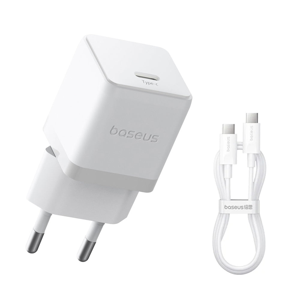 Punjač mreže sa USB-C kablom Baseus Palm, 20W, 3A, 1 x USB-C, Beli P10111602213-01