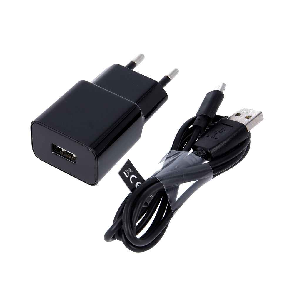 Punjač za mrežu sa microUSB kablom MaXlife MXTC-01, 10.5W, 2.1A, 1 x USB-A, Crni