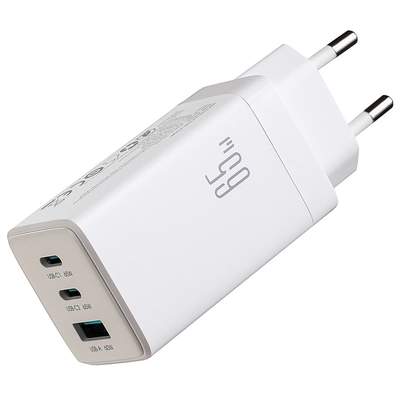 Punjač za mrežu sa USB-C kablom Joyroom JR-TG10, 65W, 3.25A, 1 x USB-A - 2 x USB-C, Bela