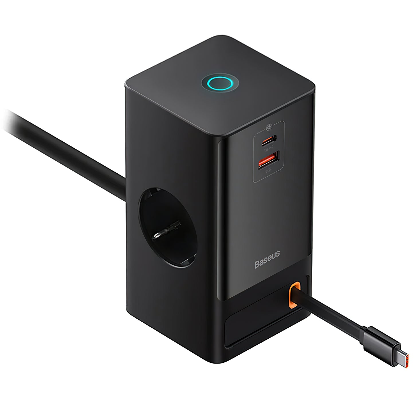 Produžni kabl Baseus GaN3 Pro PowerStrip, 65W, 3.25A, 1 x USB-A - 1 x USB-C - 2 x Schuko, Crni PSLR000301