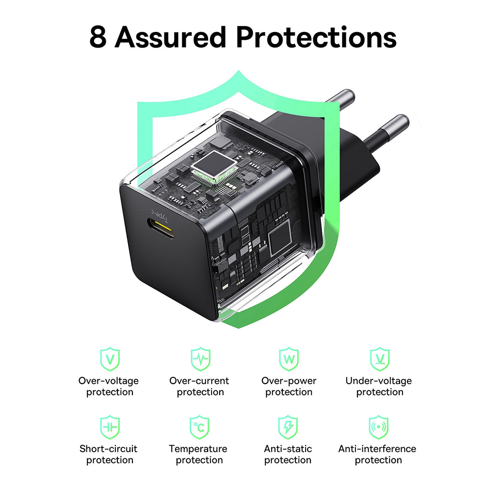 Punjač mreže sa USB-C kablom Baseus Palm, 30W, 3A, 1 x USB-C, Crni P10111605113-01