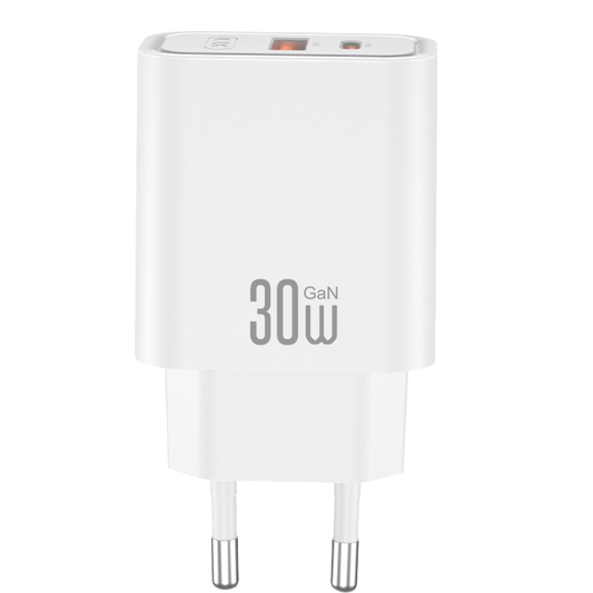 Punjač za mrežu sa USB-C kablom XO Design CE42, 30W, 3A, 1 x USB-A - 1 x USB-C, Bela