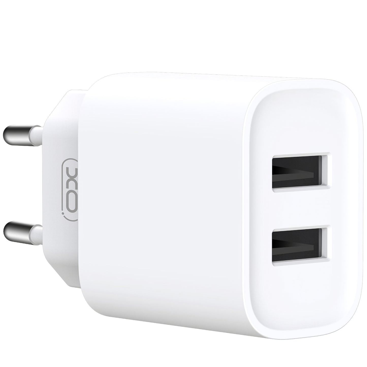 Punjač za mrežu sa USB-C kablom XO Design BPCE02C, 10.5W, 2.1A, 2 x USB-A, Beli