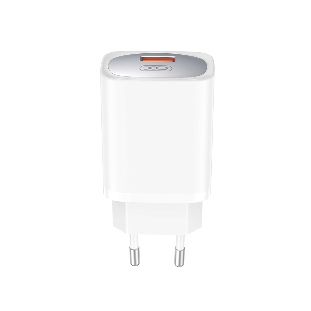 Punjač za mrežu sa Lightning kablom XO Design CE19, 18W, 3A, 1 x USB-A, Bela