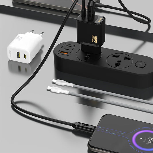 Punjač mreže sa USB-C kablom Dudao A27 Max, 35W, 1 x USB-A - 1 x USB-C, Crna